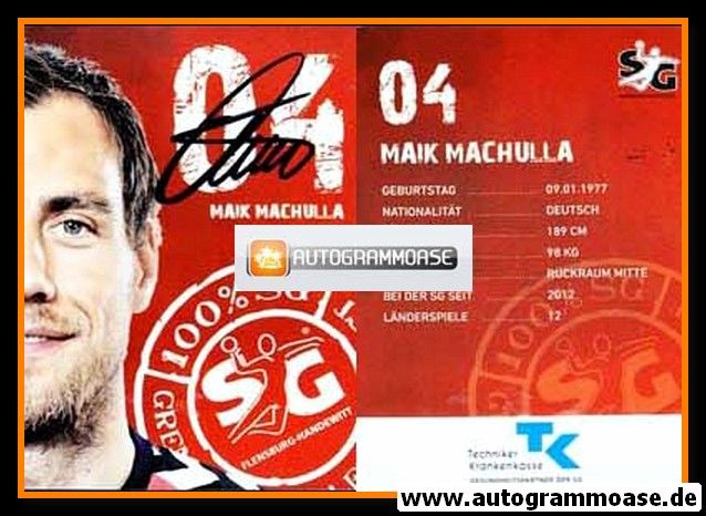 Autogramm Handball | SG Flensburg-Handewitt | 2012 | Maik MACHULLA