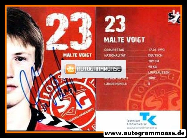 Autogramm Handball | SG Flensburg-Handewitt | 2012 | Malte VOIGT