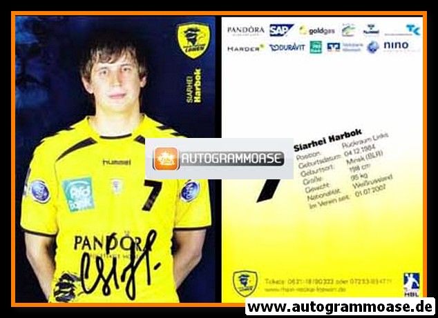 Autogramm Handball | Rhein-Neckar Löwen | 2009 | Siarhei HARBOK
