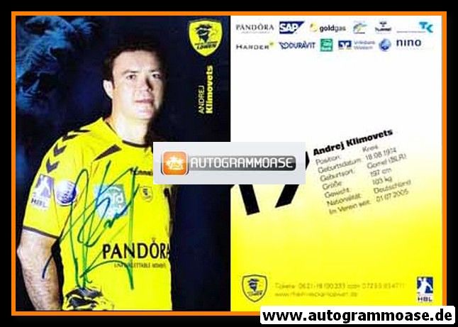 Autogramm Handball | Rhein-Neckar Löwen | 2009 | Andrej KLIMOVETS