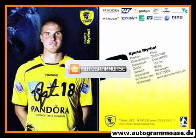 Autogramm Handball | Rhein-Neckar Löwen | 2009 | Bjarte MYRHOL