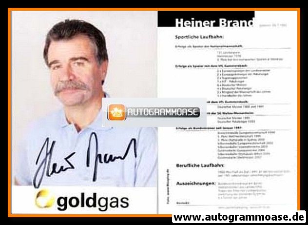 Autogramm Handball | DHB Deutschland | 2000er Goldgas | Heiner BRAND