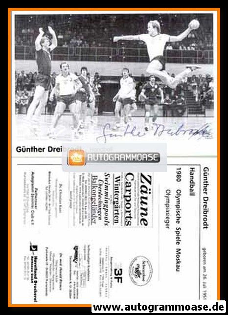 Autogramm Handball | DHB | 1980 Retro | Günther DREIBRODT (Olympia DDR)