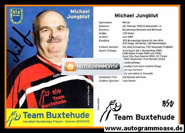 Autogramm Handball (D) | BSV Buxtehude | 2005 | Michael JUNGBLUT