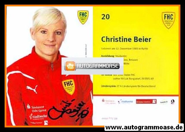 Autogramm Handball (D) | Frankfurter HC | 2011 | Christine BEIER