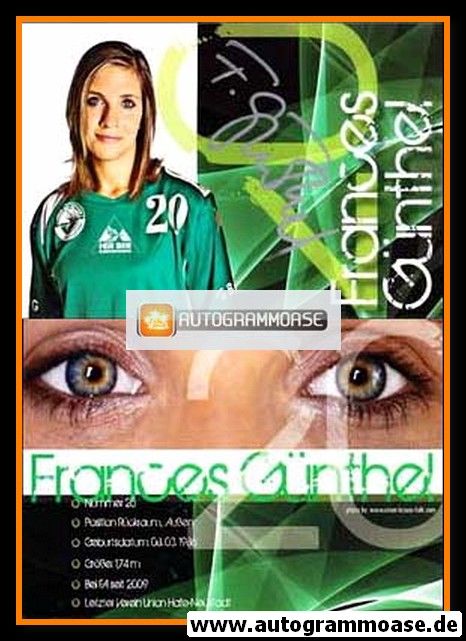 Autogramm Handball (D) | Frisch Auf! G&ouml;ppingen | 2010 | Frances G&Uuml;NTHEL