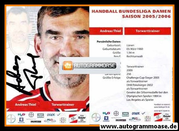 Autogramm Handball (D) | Bayer Leverkusen | 2005 | Andreas THIEL