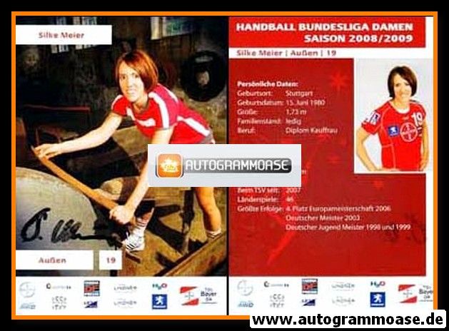 Autogramm Handball (D) | Bayer Leverkusen | 2008 | Silke MEIER