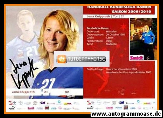 Autogramm Handball (D) | Bayer Leverkusen | 2009 | Lena KNIPPRATH