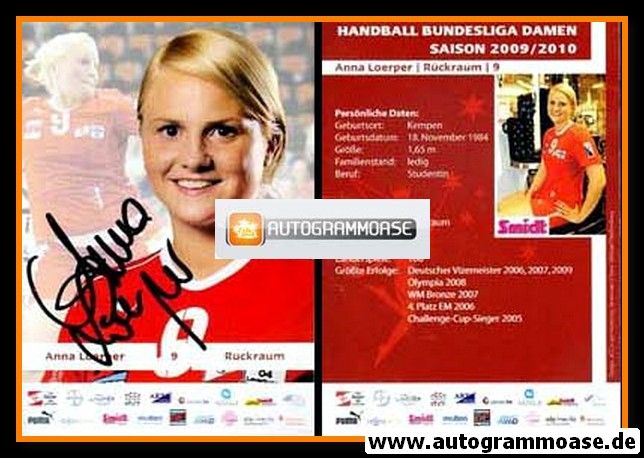 Autogramm Handball (D) | Bayer Leverkusen | 2009 | Anna LOERPER