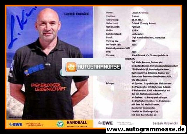 Autogramm Handball (D) | VfL Oldenburg | 2006 | Leszek KROWICKI