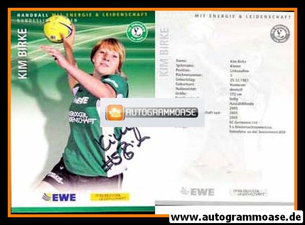 Autogramm Handball (D) | VfL Oldenburg | 2007 | Kim BIRKE