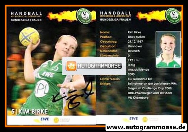 Autogramm Handball (D) | VfL Oldenburg | 2009 | Kim BIRKE