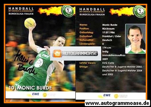 Autogramm Handball (D) | VfL Oldenburg | 2009 | Monic BURDE