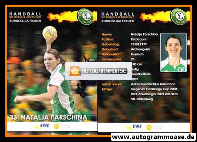 Autogramm Handball (D) | VfL Oldenburg | 2009 | Natalja PARCHINA