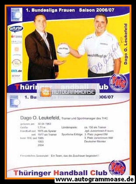 Autogramm Handball (D) | Thüringer HC | 2006 | Dago LEUKEFELD