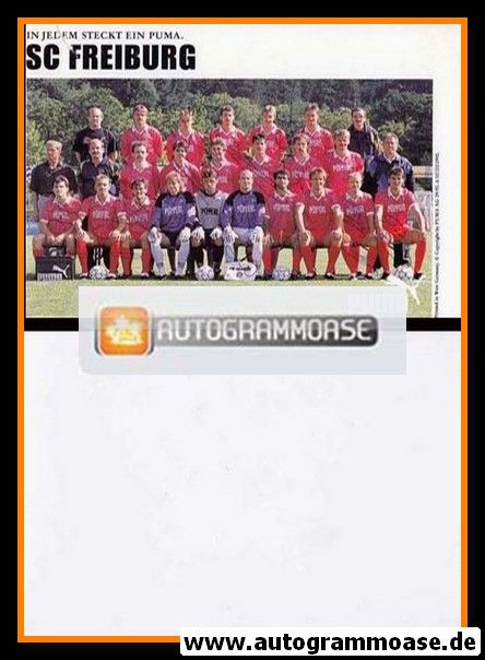 Mannschaftskarte Fussball | SC Freiburg | 1990-2 + 10 AG