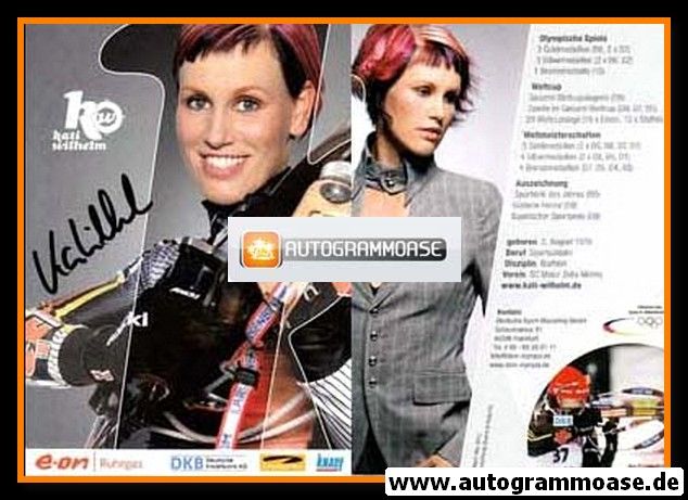 Autogramm Biathlon | Kati WILHELM | 2010 (Portrait Color DSM) OS-Gold