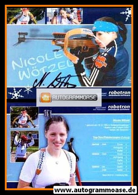 Autogramm Biathlon | Nicole WÖTZEL | 2009 (Robotron)