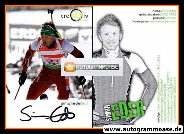 Autogramm Biathlon | Simon EDER | 2010 (Creartiv)