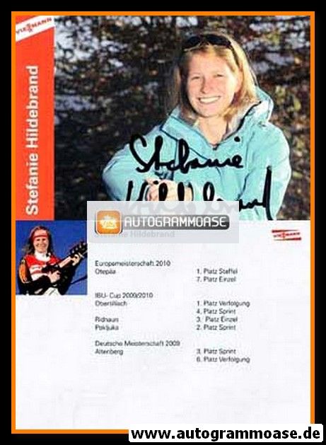 Autogramm Biathlon | Stefanie HILDEBRAND | 2010 (Viessmann)