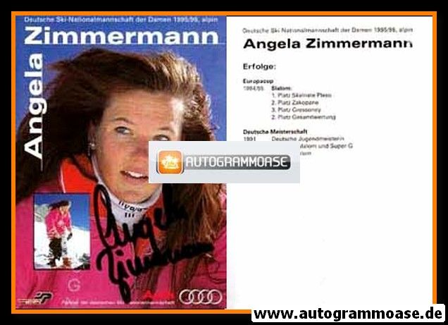 Autogramm Ski Alpin | Angela ZIMMERMANN | 1995 (DSV)