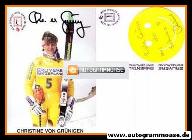 Autogramm Ski Alpin | Christine VON GRÜNIGEN | 1990er (Swiss Ski)