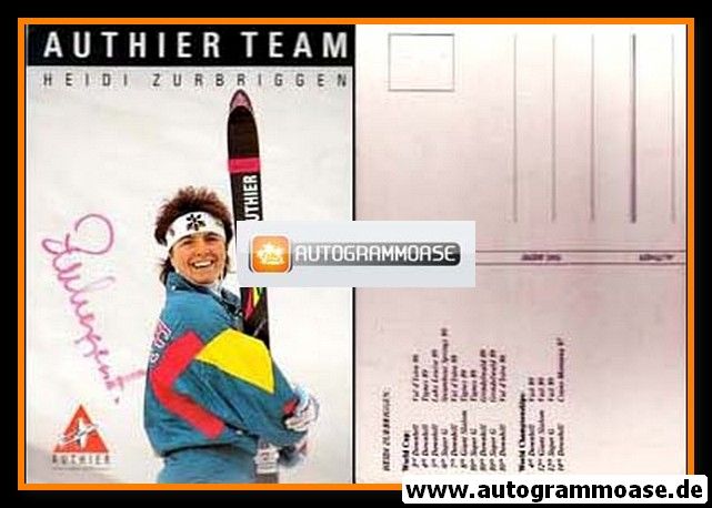 Autogramm Ski Alpin | Heidi ZURBRIGGEN | 1989 (Authier)