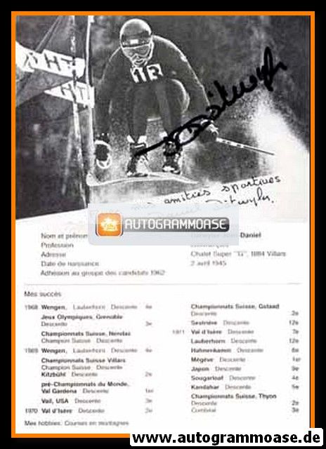 Autogramm Ski Alpin | Jean-Daniel DÄTWYLER | 1970er (Rennszene)