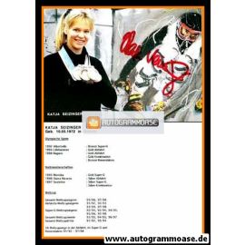 Autogramm Ski Alpin | Katja SEIZINGER | 1998 (Collage Color) OS-Gold