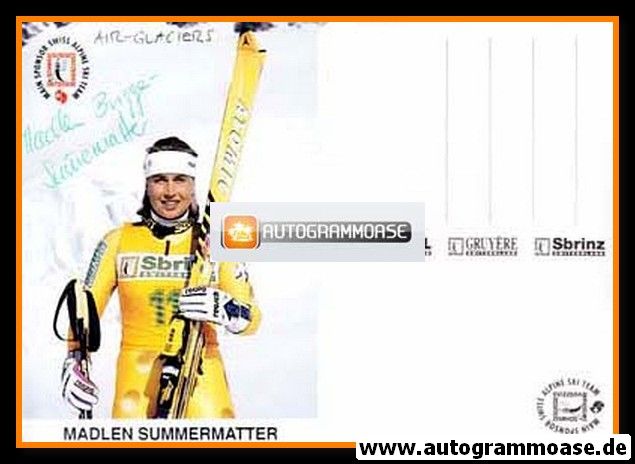 Autogramm Ski Alpin | Madlen SUMMERMATTER | 1990er (Swiss Ski)
