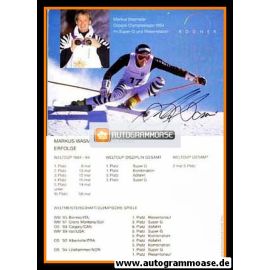 Autogramm Ski Alpin | Markus WASMEIER | 1990er (Collage Color Bogner) OS-Gold