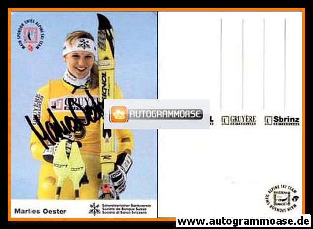 Autogramm Ski Alpin | Marlies OESTER | 1990er (Swiss Ski) 2