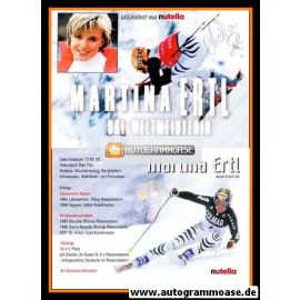 Autogramm Ski Alpin | Martina ERTL | 2001 (Collage Color Nutella) OS-Silber