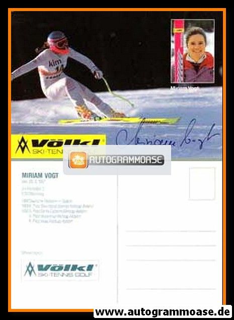 Autogramm Ski Alpin | Miriam VOGT | 1990 (Collage Color) Völkl