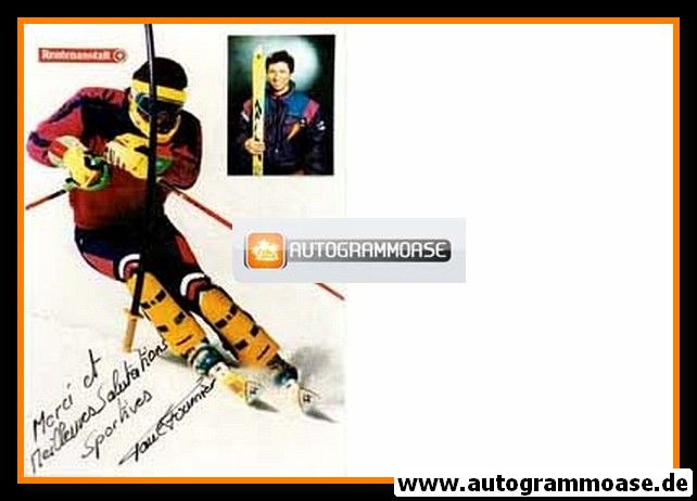 Autogramm Ski Alpin | Paul FOURNIER | 1980er Foto (Rennszene)