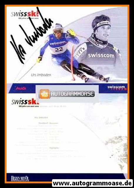 Autogramm Ski Alpin | Urs IMBODEN | 2003 (Swiss Ski)