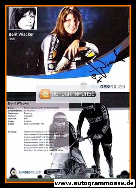 Autogramm Bob | Berit WIACKER | 2011 (Bundespolizei)
