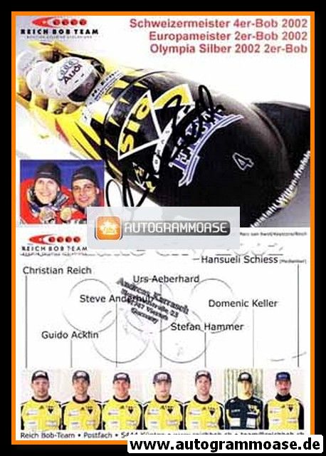 Autogramm Bob | Hansueli SCHIESS | 2002 (Team Reich)