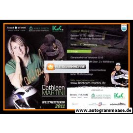 Autogramm Bob | Cathleen MARTINI | 2011 (Collage Color) Weltmeisterin