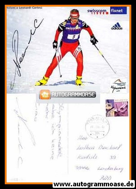 Autogramm Langlauf | Natascia Leonardi CORTESI | 2001 (Swiss Ski)