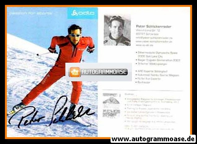 Autogramm Langlauf | Peter SCHLICKENRIEDER | 2000er (Rennszene Color) Odlo