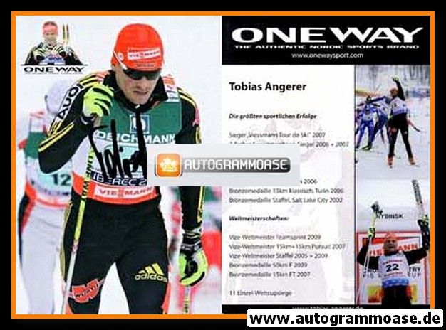Autogramm Langlauf | Tobias ANGERER | 2007 (Rennszene Color One Way) OS-Silber
