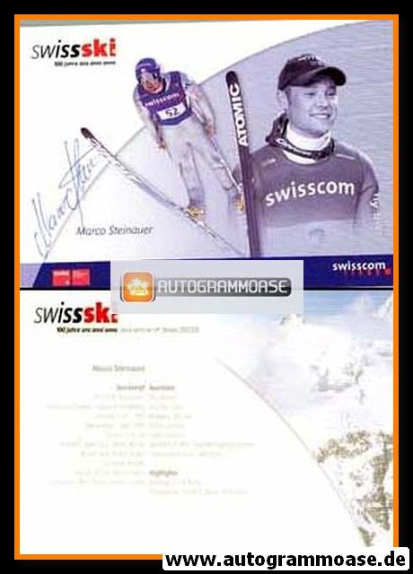 Autogramm Skispringen | Marco STEINAUER | 2003 (Swiss Ski)