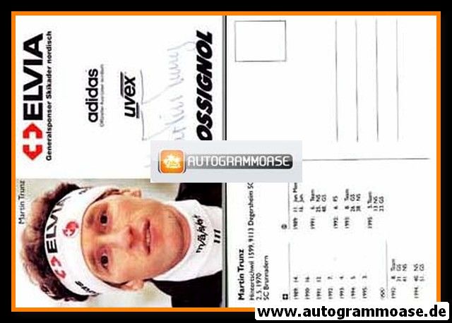 Autogramm Skispringen | Martin TRUNZ | 1995 (Elvia)