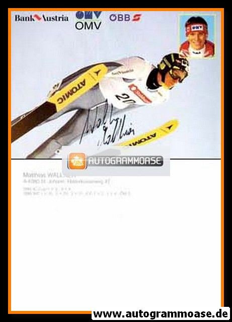 Autogramm Skispringen | Matthias WALLNER | 1996 (Sprungszene)