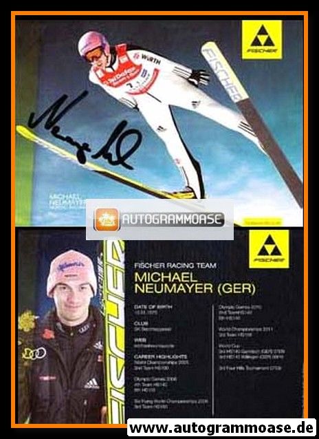 Autogramm Skispringen | Michael NEUMAYER | 2011 (Flugszene Color Fischer) OS-Silber