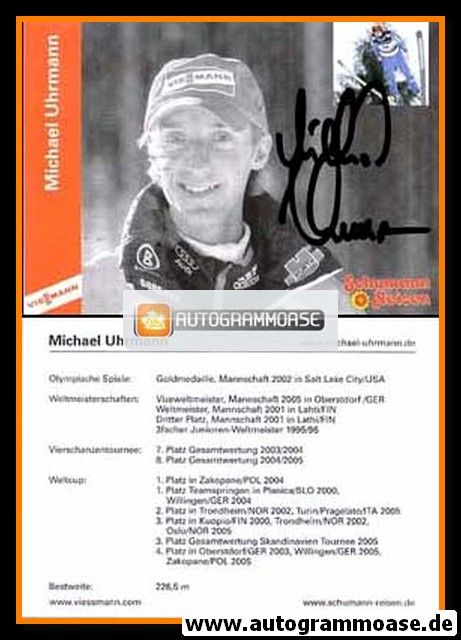 Autogramm Skispringen | Michael UHRMANN | 2005 (Collage Color Viessmann) OS-Gold