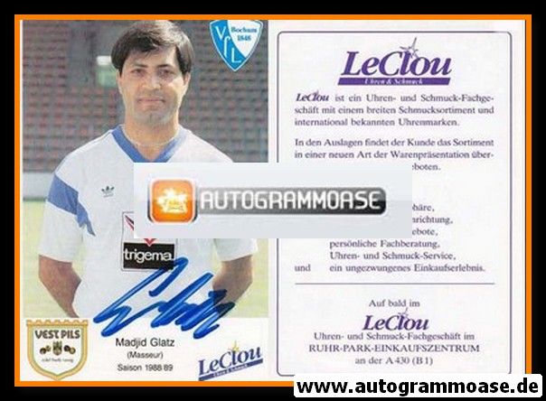 Autogramm Fussball | VfL Bochum | 1988 | Madjid GLATZ