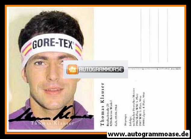 Autogramm Skispringen | Thomas KLAUSER | 1980er (Portrait Color)